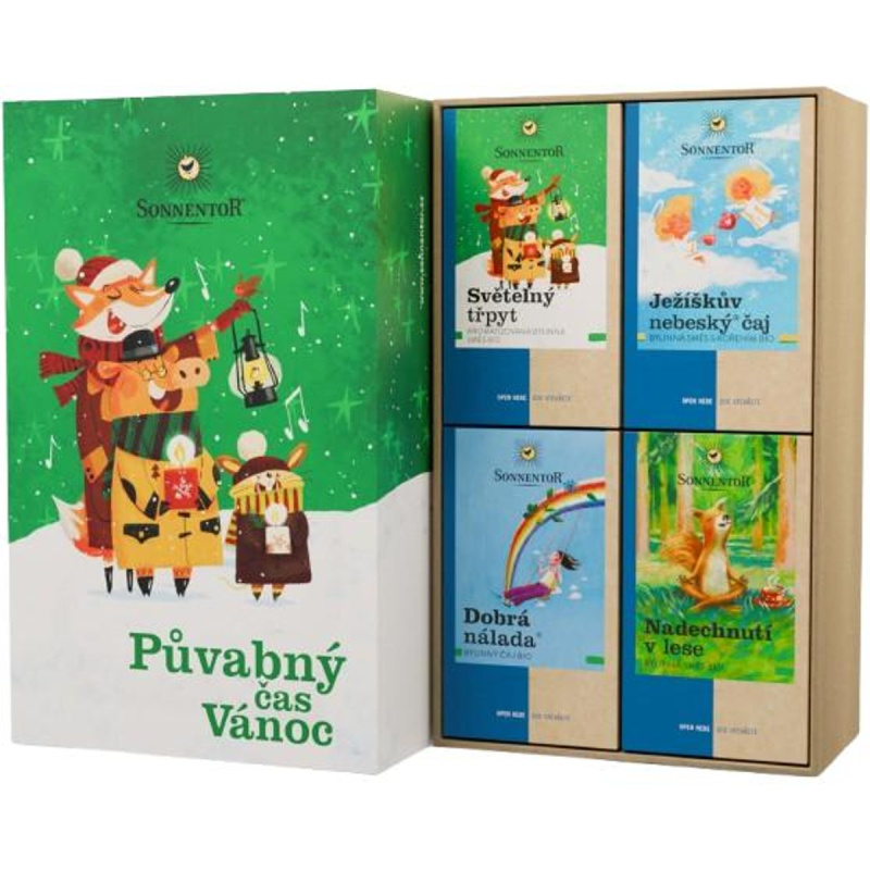 Sonnentor Dárková kazeta čajová - Půvabný čas Vánoc