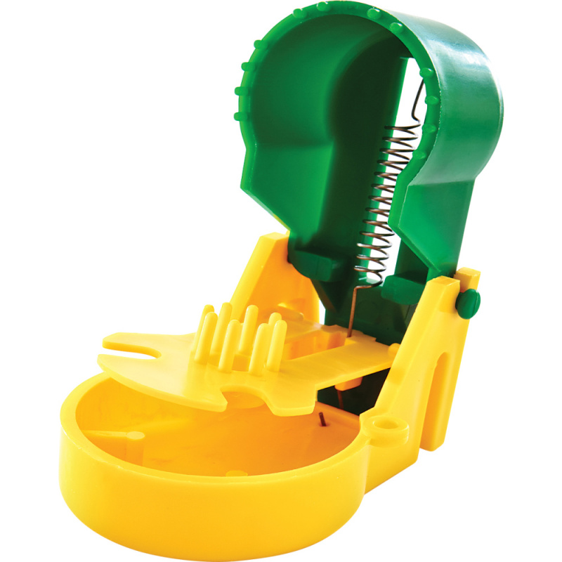 Past na myši plastová zeleno-žlutá