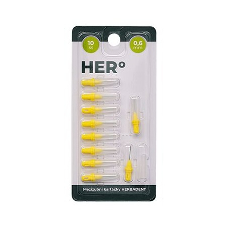 Herbadent UBrush! náhradní mezizubní kartáčky 0,6 mm Yellow 10 ks