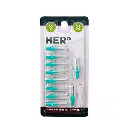 Herbadent UBrush! náhradní mezizubní kartáčky 0,9 mm Green 10 ks
