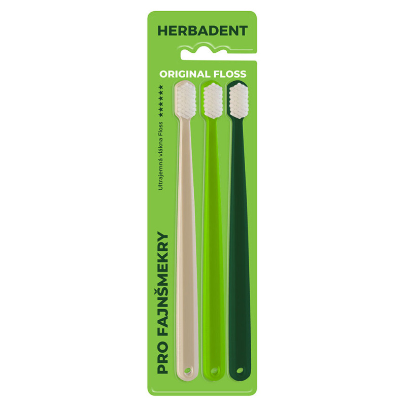 Herbadent Original Floss zubní kartáček, ultra jemná kónická vlákna