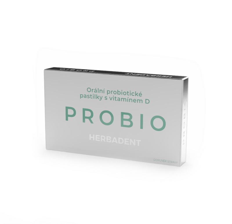 HERBADENT PROBIO Orální probiot.past.s vit.D 20ks