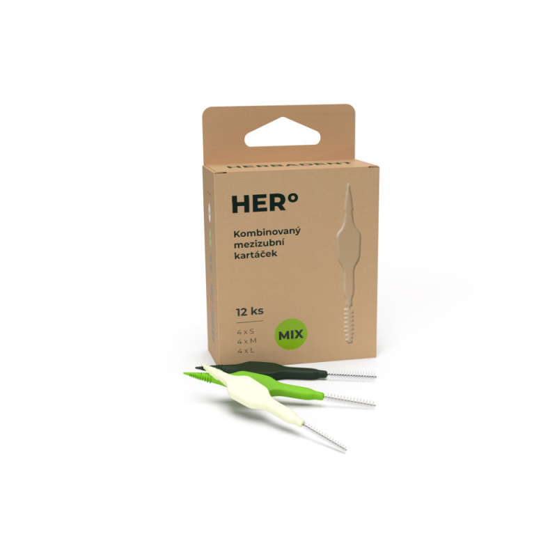 HERBADENT Hero Mezizubní kartáčky mix 12 kusů