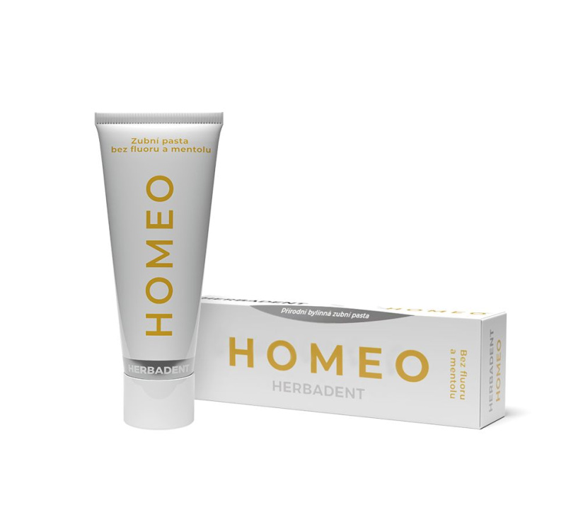 HERBADENT HOMEO bylinná zubní pasta bez fluoridu a mentolu 75 g
