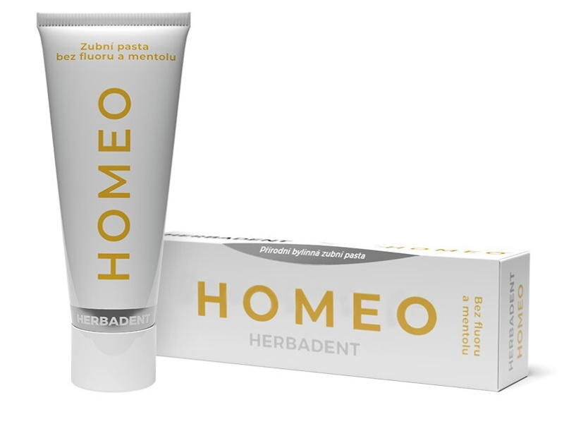 HERBADENT HOMEO bylinná zubní pasta bez fluoridu a mentolu 75 g