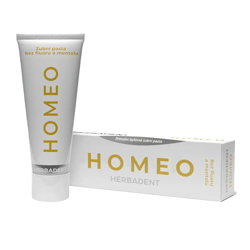 HERBADENT HOMEO bylinná zubní pasta bez fluoridu a mentolu 75 g