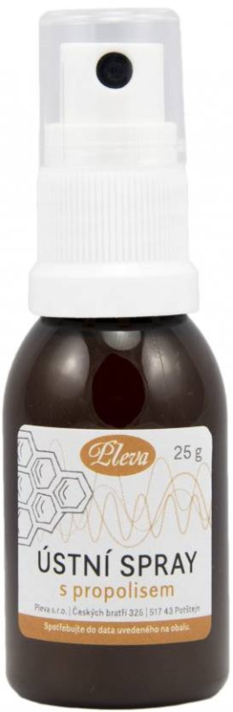 PLEVA Ústní spray s propolisem Hmotnost: 25 gramů