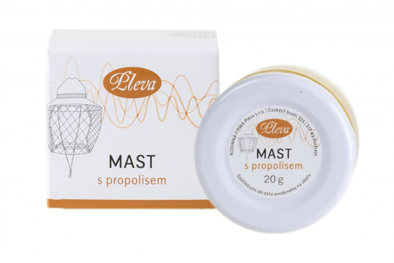 Pleva mast s propolisem 20 g Hmotnost: 20 gramů