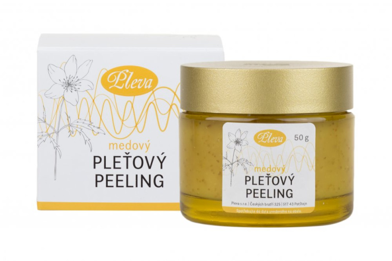 Pleva Medový pleťový peeling, 50 g