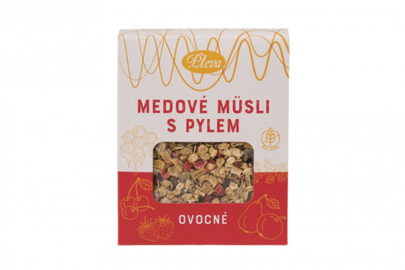 Pleva Medové müsli s pylem – ovocné, 370 g
