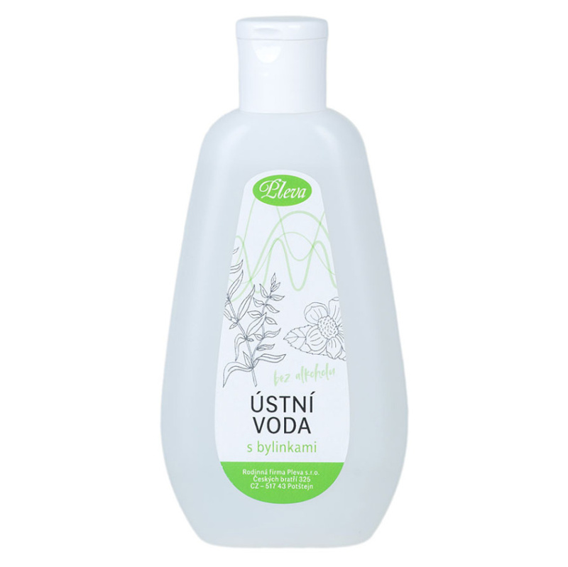 Pleva Ústní voda s bylinkami- bez alkoholu, 200ml
