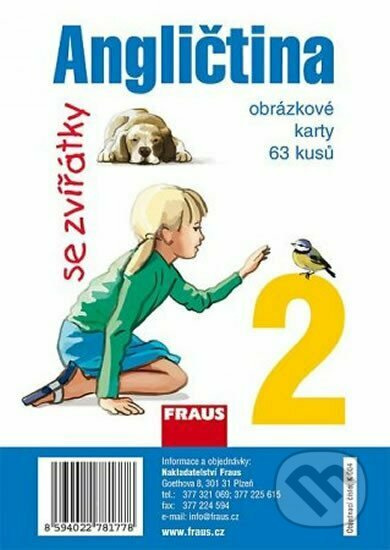 Angličtina se zvířátky 2 obrázkové karty Fraus