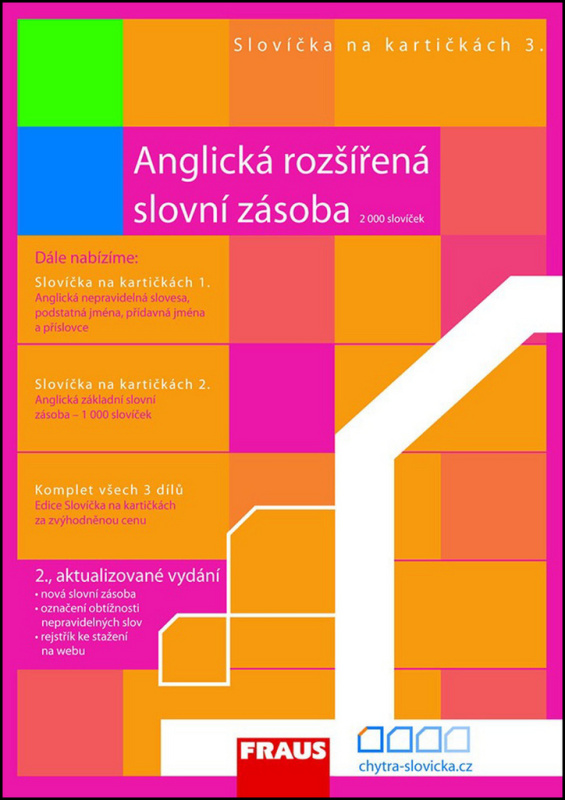 Slovíčka na kartičkách 3 - Anglická rozšířená slovní zásoba - 2 000 slovíček Fraus