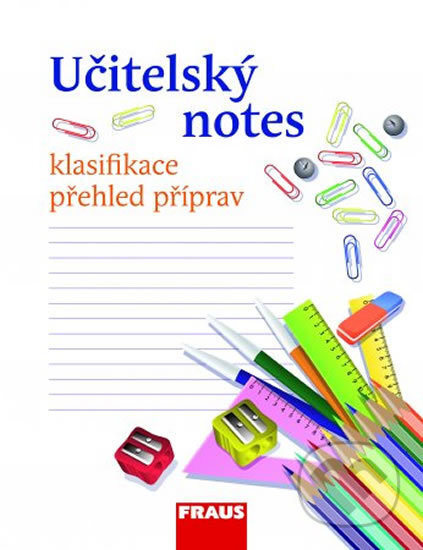 Učitelský notes s motivem Psací potřeby (Klasifikace, přehled příprav) - kniha z kategorie 1. stupeň