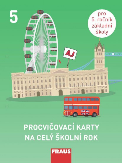 Procvičovací karty na celý školní rok 5 - angličtina Fraus