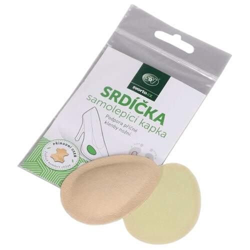 Svorto 018 Srdíčka samolepící kapka vel. 2 1 pár béžová