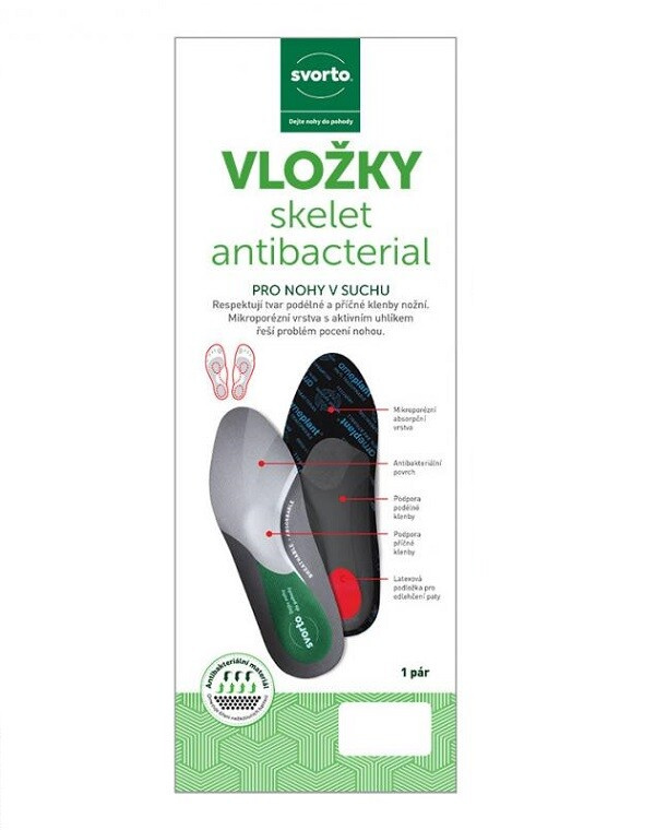 Svorto 055 Vložky skelet antibacterial vel. 41 1 pár