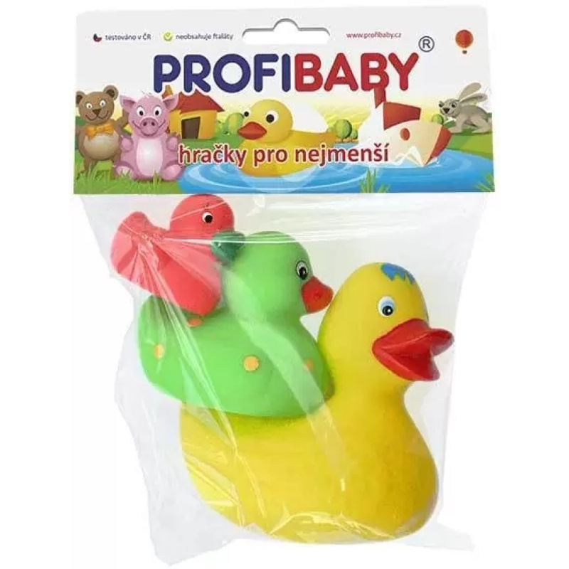 Profibaby kačenky do vany barevné 3ks