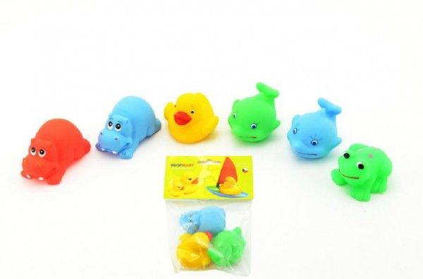 Profibaby Zvířátka baby gumová do vany set 3ks v sáčku 2 druhy