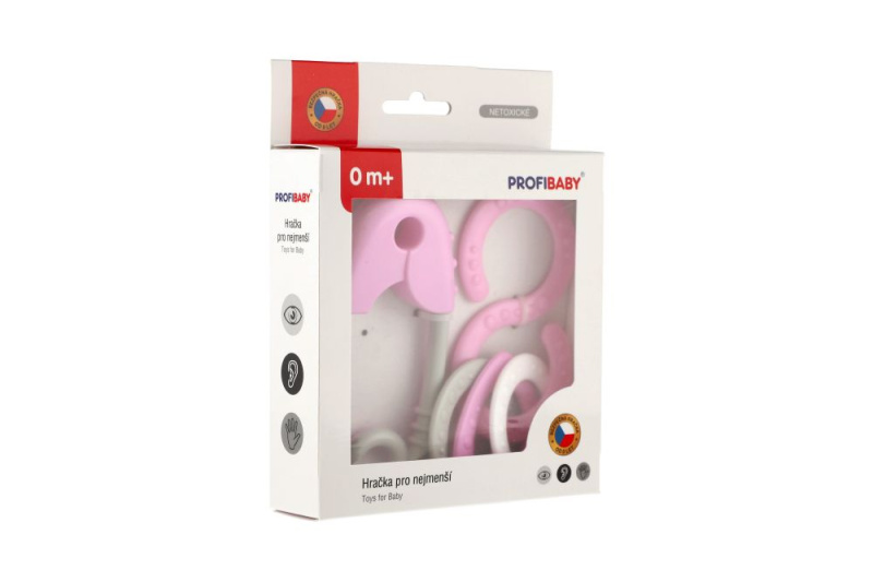 Profibaby Baby chrastítko špendlík + osmička v krabici