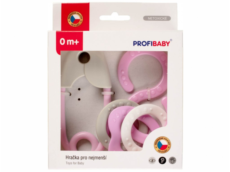 Profibaby Baby chrastítko špendlík + osmička v krabici