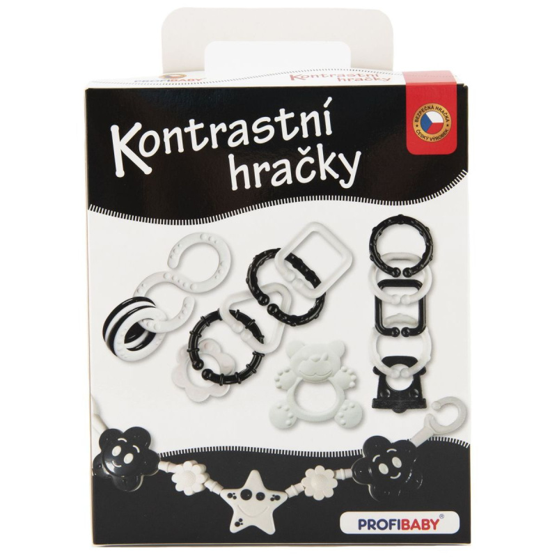 Profibaby kontrastní hračky černobílé