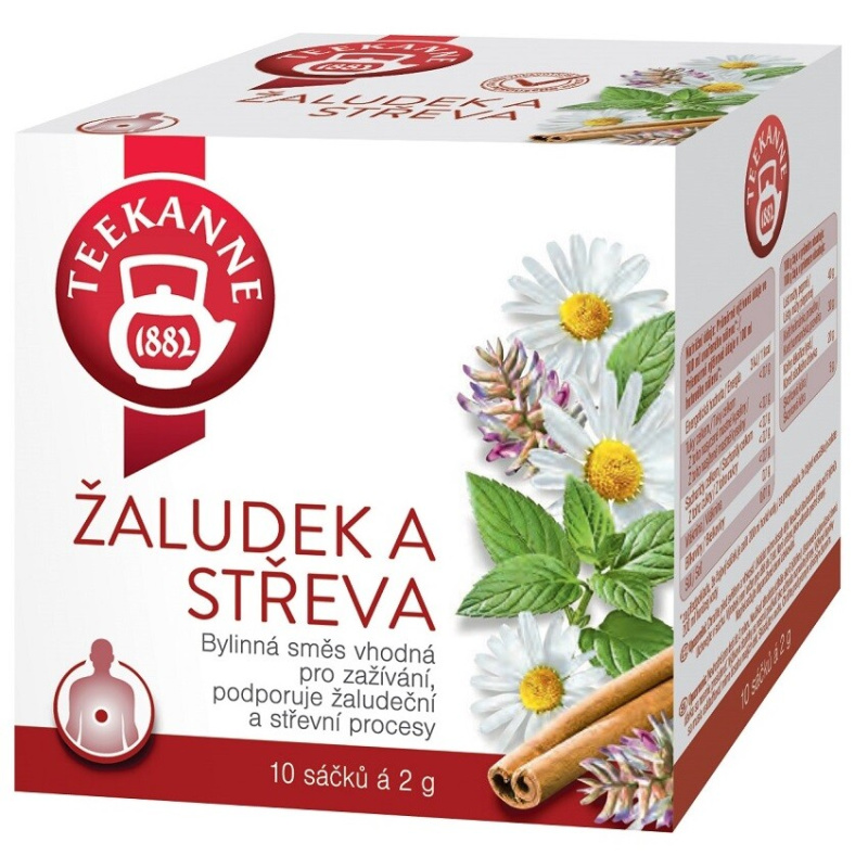 Čaj Teekanne Žaludek a střeva, 10 x 2 g