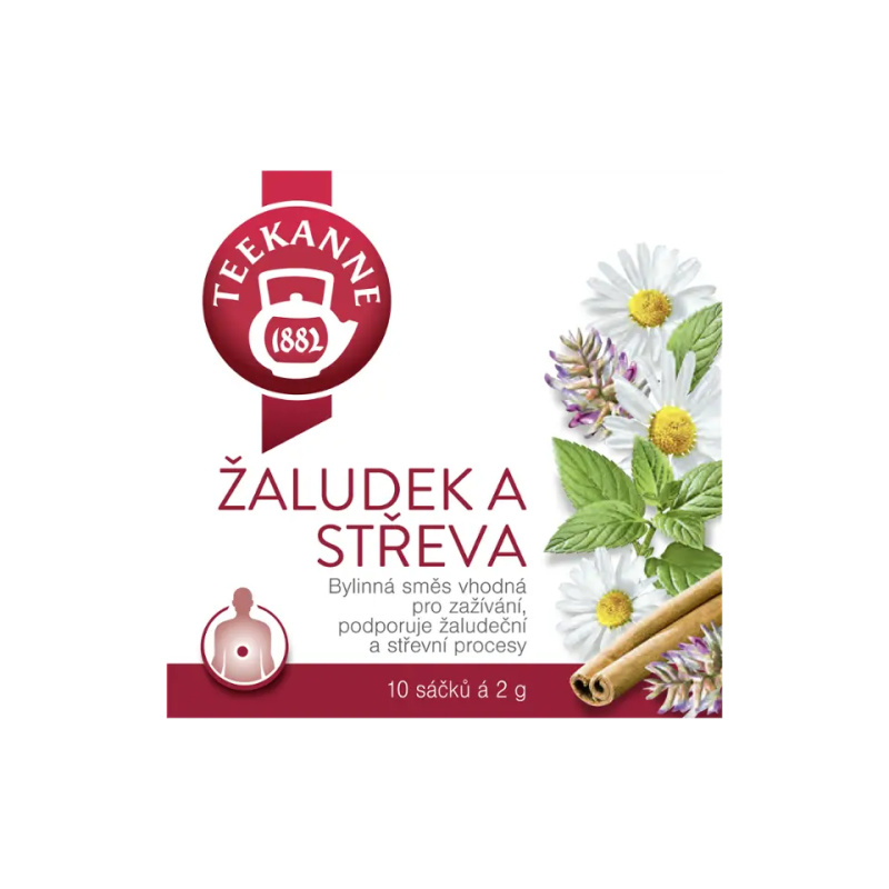 Čaj Teekanne Žaludek a střeva, 10 x 2 g