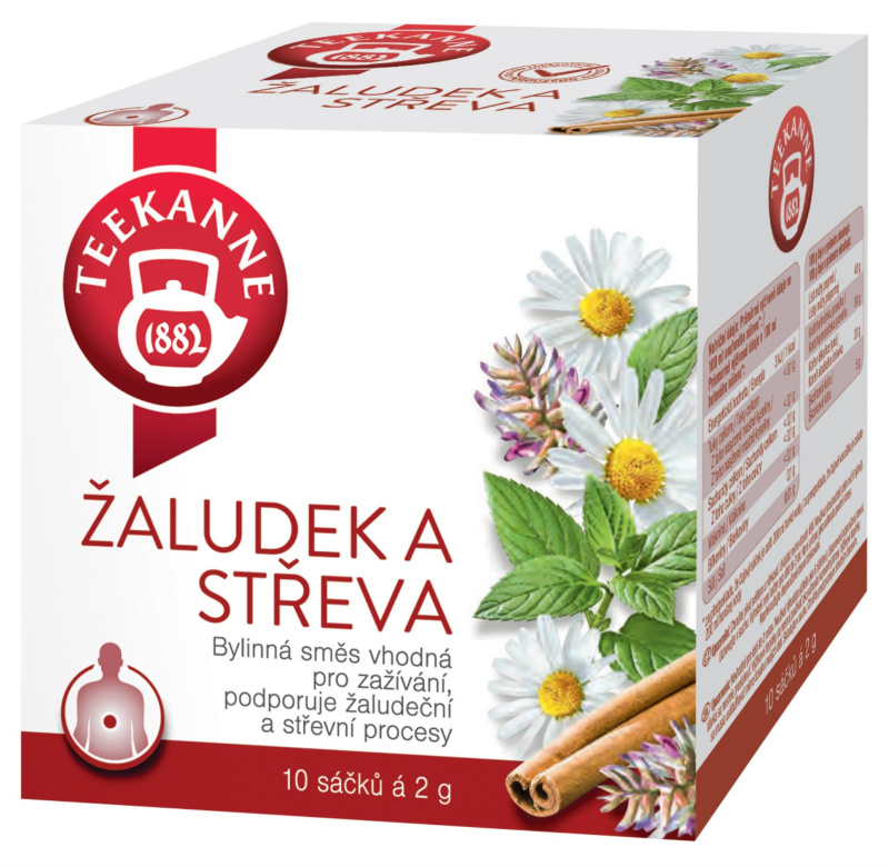 Čaj Teekanne Žaludek a střeva, 10 x 2 g