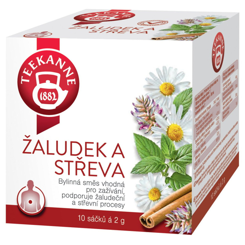 Čaj Teekanne Žaludek a střeva, 10 x 2 g