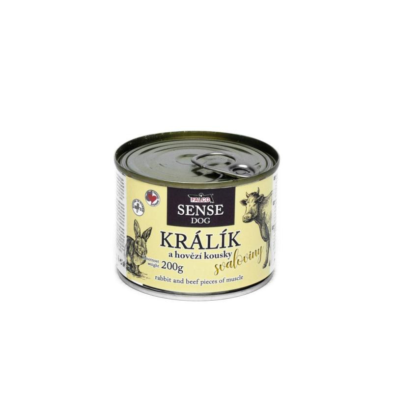 Falco FALCO SENSE DOG králík a hovězí 200g