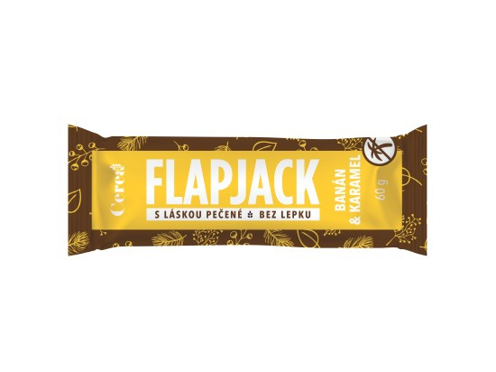 Cerea FLAPJACK banán & karamel pečená ovesná tyčinka 60g