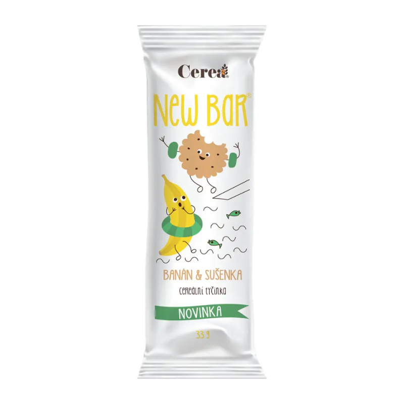 Cerea NEW BAR banán & sušenka 33g