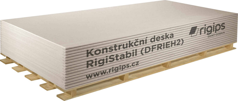 Deska sádrokartonová Rigips RigiStabil 2 000×1 250×12,5 mm