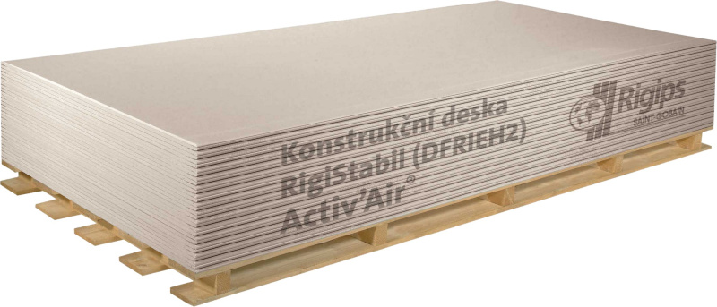 Deska sádrokartonová Rigips RigiStabil Activ'Air 2 750×1 250×12,5 mm