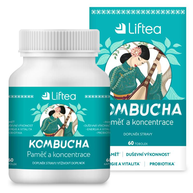 LIFTEA Kombucha Paměť a koncentrace 60 tobolek
