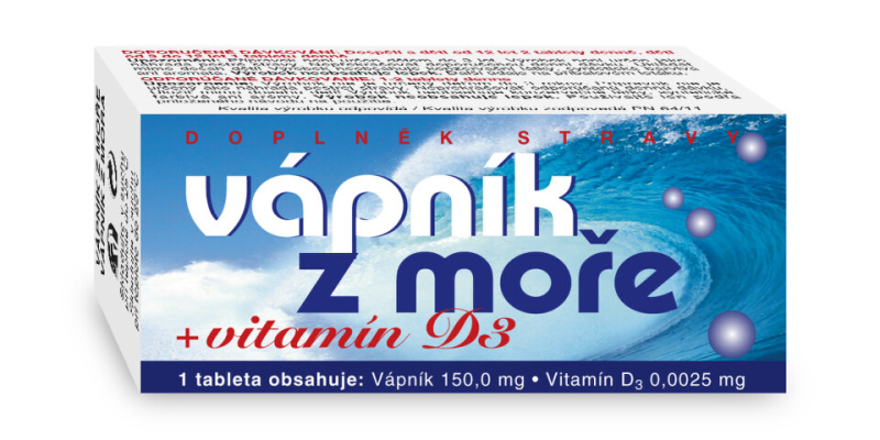 NATURVITA Vápník z moře + vitamín D3 60 tablet