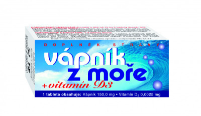 NATURVITA Vápník z moře + vitamín D3 60 tablet