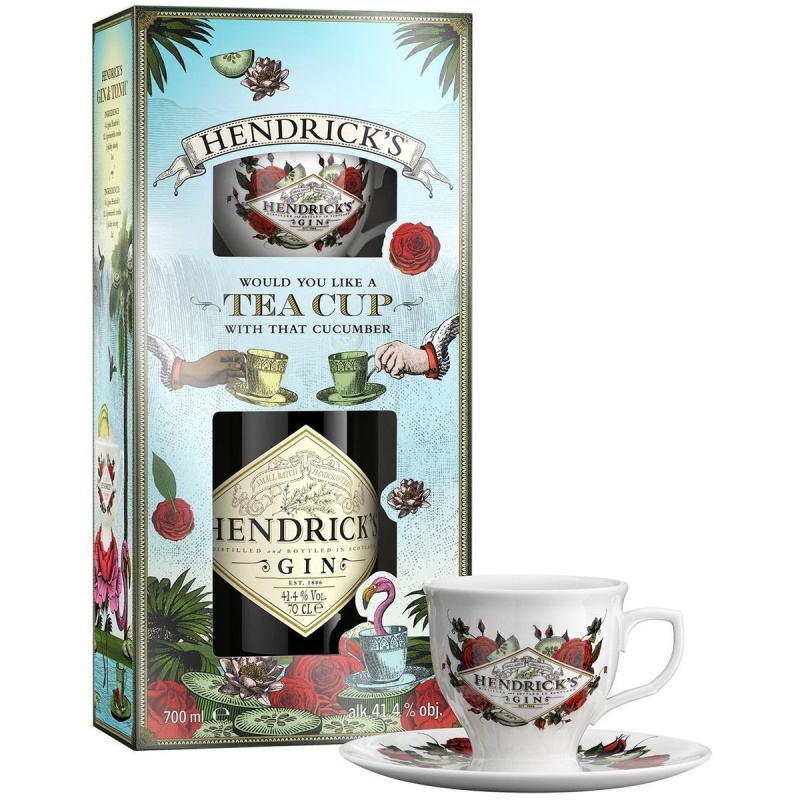 Hendrick's gin 41,4 % obj. s čajovým hrníčkem, dárkové balení