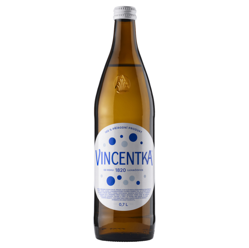 VINCENTKA Přírodní minerální voda nevratná láhev  0,7 l