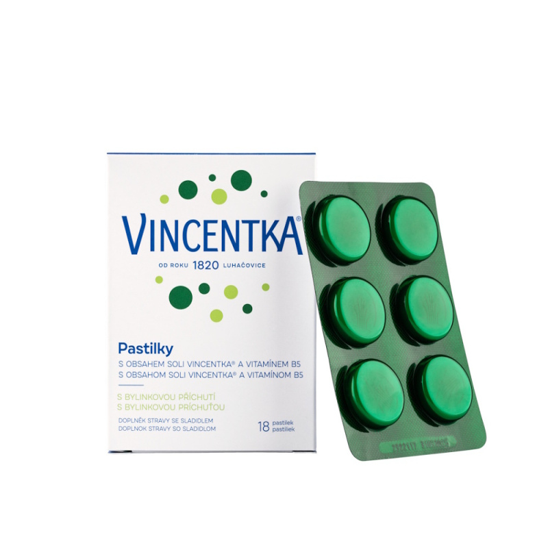 Vincentka Pastilky bylinné 18ks