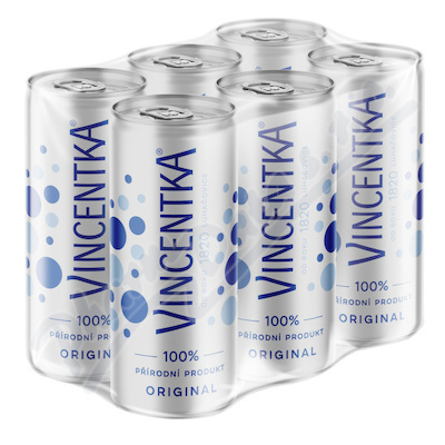 VINCENTKA Přírodní minerální voda multipack plech 6 x 250 ml