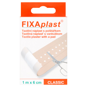 FIXAPLAST Classic nedělená s polštářkem 1 m x 6 cm