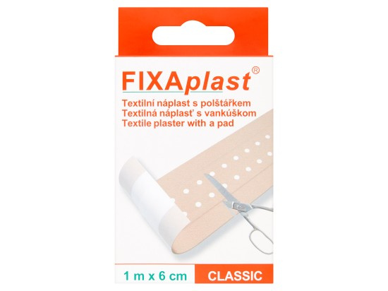 FIXAPLAST Classic nedělená s polštářkem 1 m x 6 cm