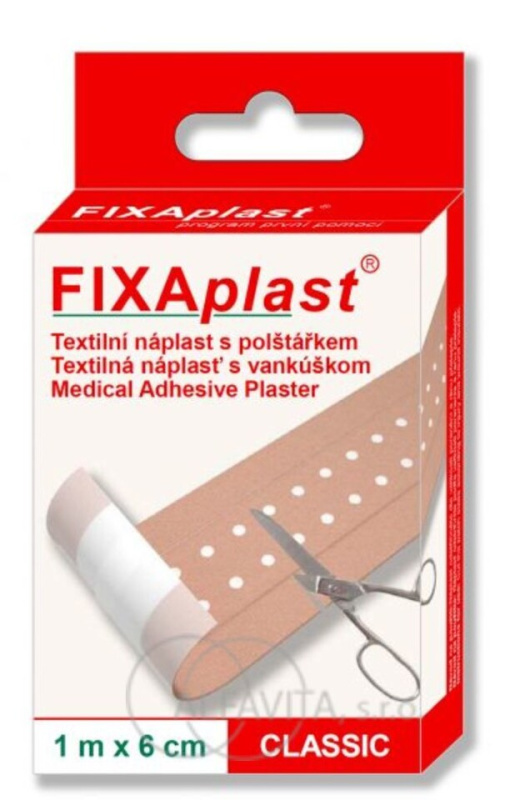 FIXAPLAST Classic nedělená s polštářkem 1 m x 6 cm