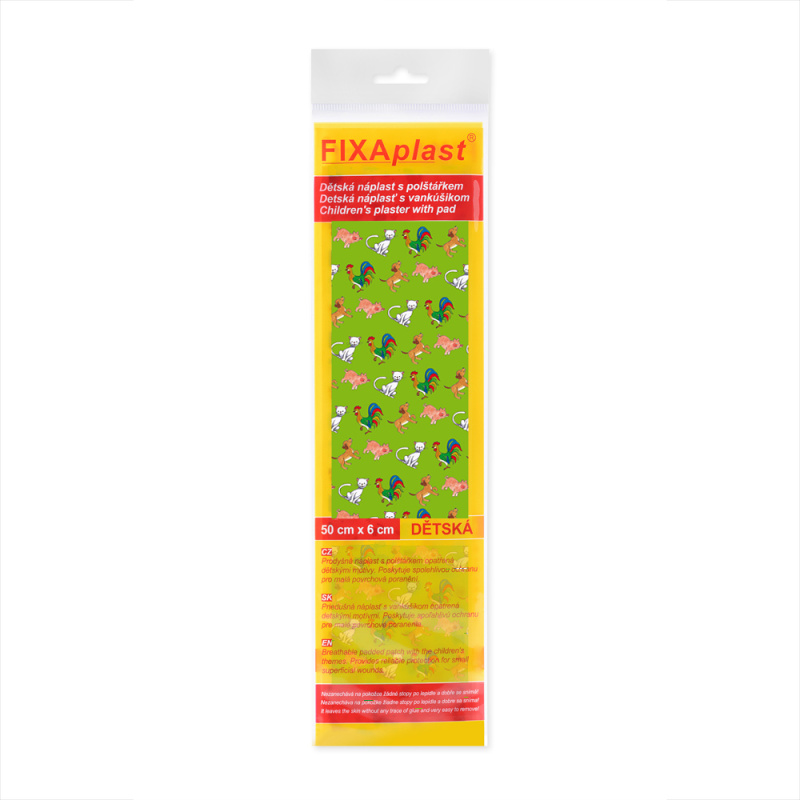 FIXAPLAST Dětská  nedělená s polštářkem 0.5 m x 6 cm