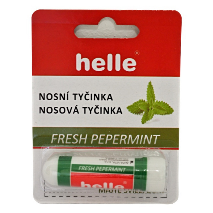 Helle Nosní tyčinka s mátou inhalační tyčinka k uvolnění nosu a nosních dutin 1 ks