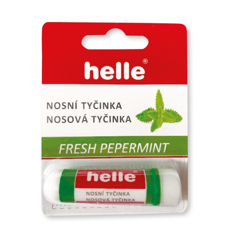 Helle Nosní tyčinka s mátou inhalační tyčinka k uvolnění nosu a nosních dutin 1 ks