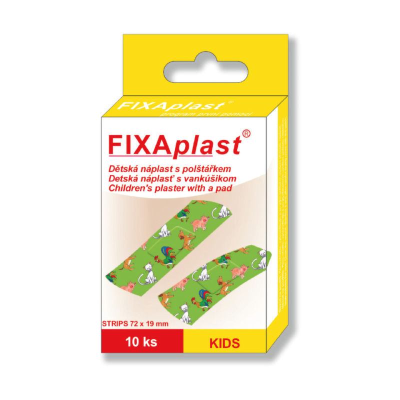 FIXAPLAST Dětská náplast s polštářkem 10 kusů
