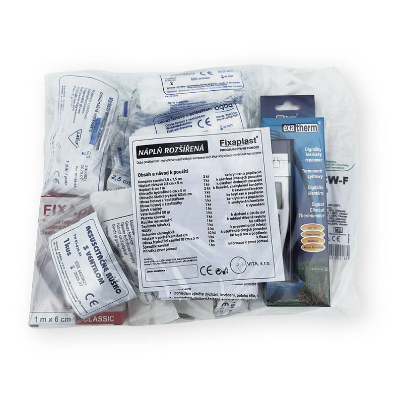 FIXAPLAST Lékárnička rozšířená náplň do 20 osob 1 kus